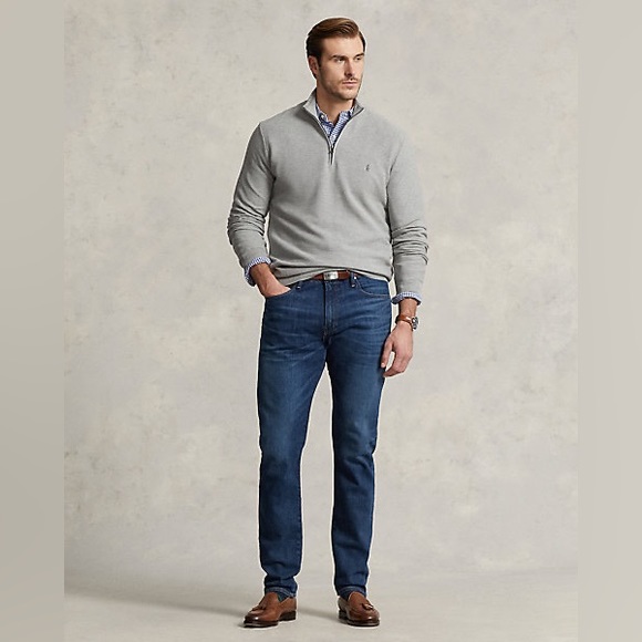 Polo Ralph Lauren Luxury Quarter-Zip Pullover Mens Gray | Size Small - Picture 2 of 10